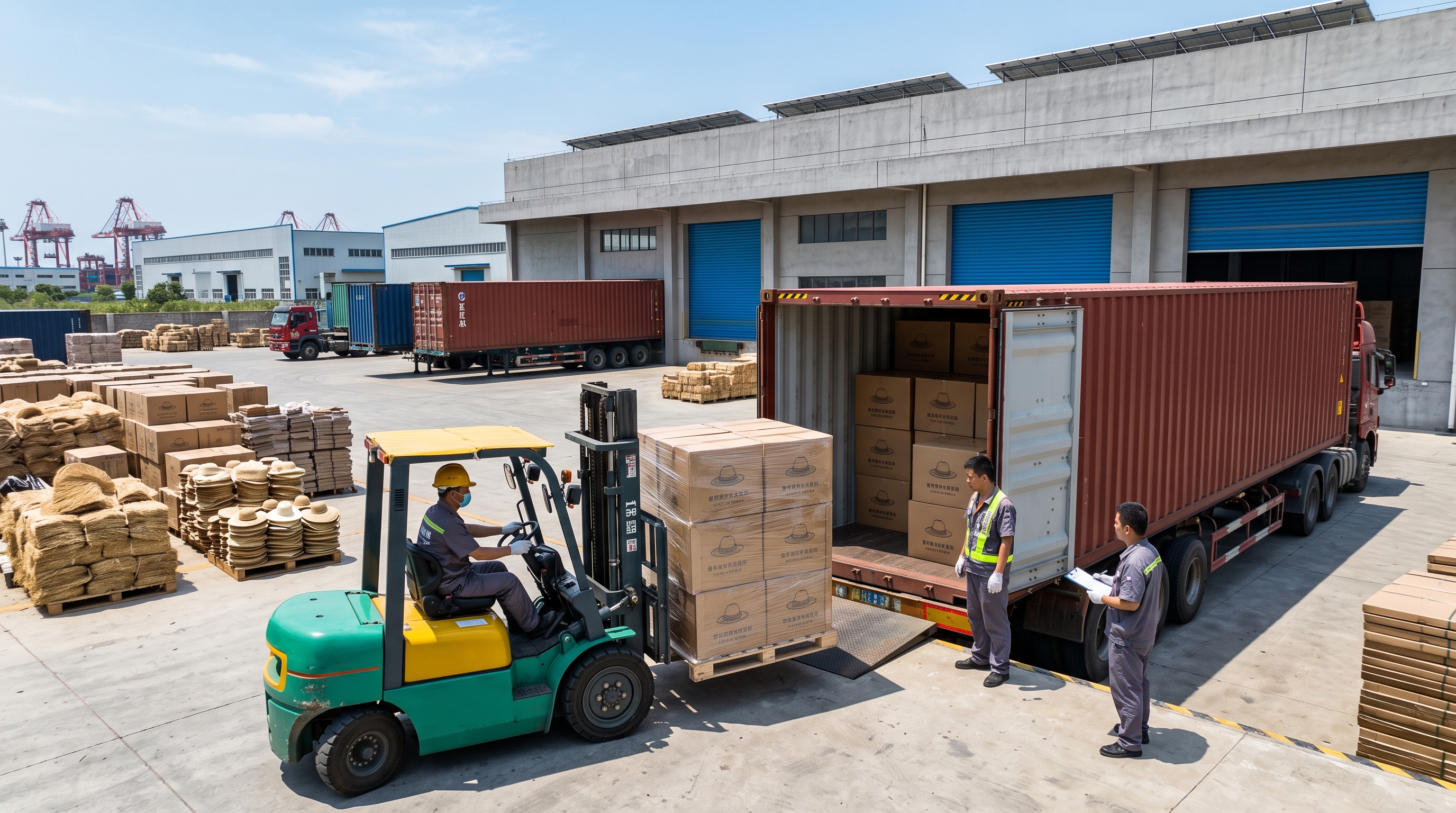 Wholesale straw hats prepared for international shipping from an experienced China straw hat supplier