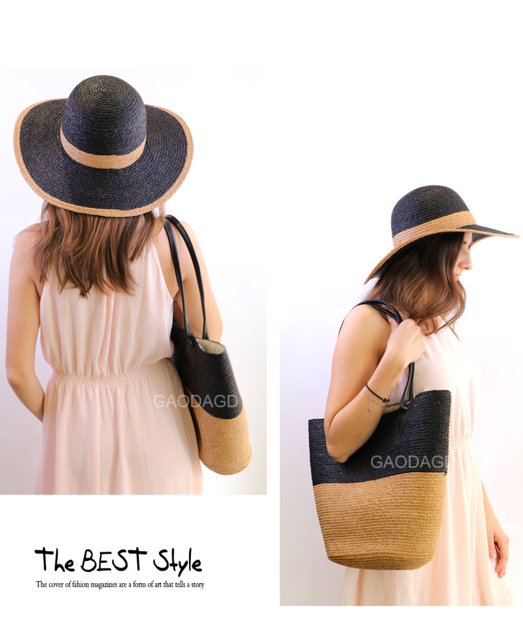 Raffia Straw Floppy Hat5